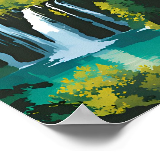 Nationalpark Plitvicer Seen Poster (Ecke)