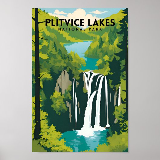 Nationalpark Plitvicer Seen Poster (Vorne)