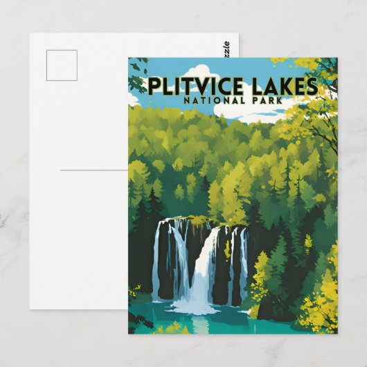 Nationalpark Plitvicer Seen Postkarte (Vorne/Hinten)