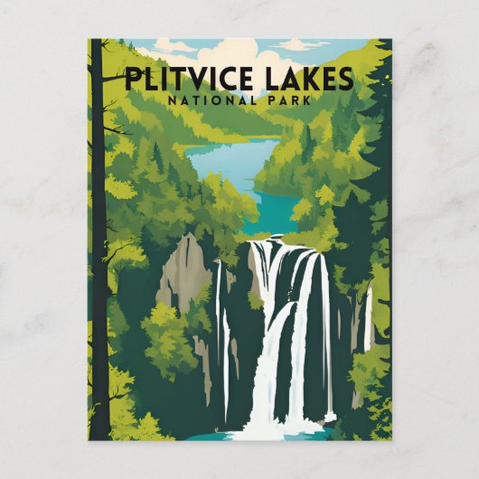 Nationalpark Plitvicer Seen Postkarte (Vorderseite)