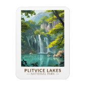 Nationalpark Plitvicer Seen Vintag Magnet (Vertikal)