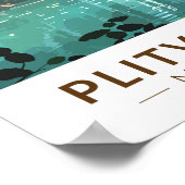 Nationalpark Plitvicer Seen Vintag Poster (Ecke)
