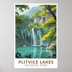 Nationalpark Plitvicer Seen Vintag Poster
