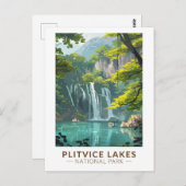 Nationalpark Plitvicer Seen Vintag Postkarte (Vorne/Hinten)