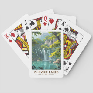 Nationalpark Plitvicer Seen Vintag Spielkarten