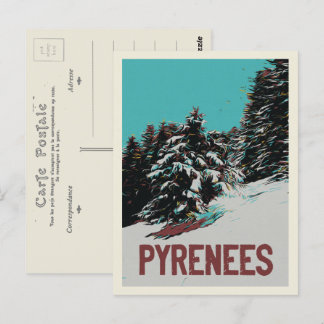 Nationalpark Pyrenäen mit Schnee, Frankreich Postkarte
