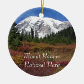 Nationalpark Rainier Holiday Keramik Ornament (Vorne)