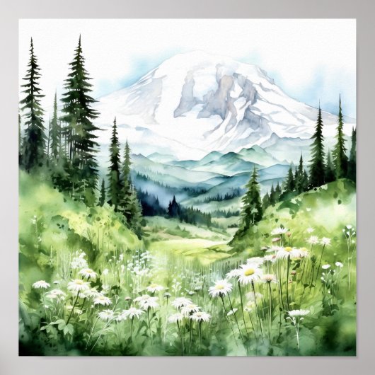 Nationalpark Rainier Poster (Vorne)