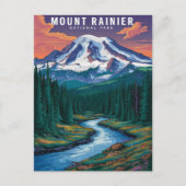 Nationalpark Rainier Postkarte (Vorderseite)