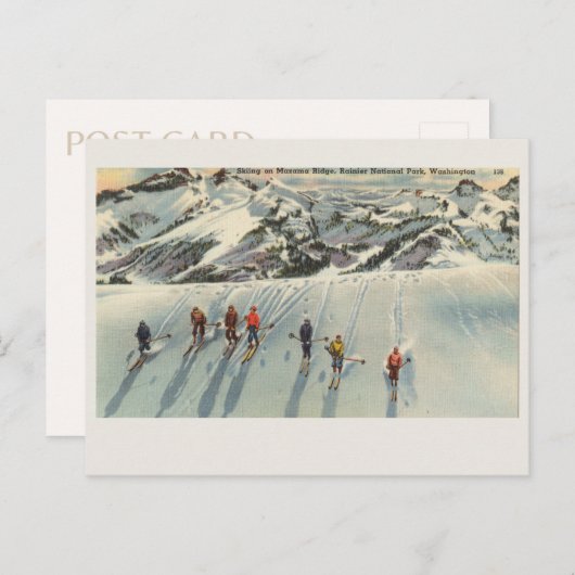 Nationalpark Rainier Skigebiet Mazama Ridge Postkarte (Vorne/Hinten)