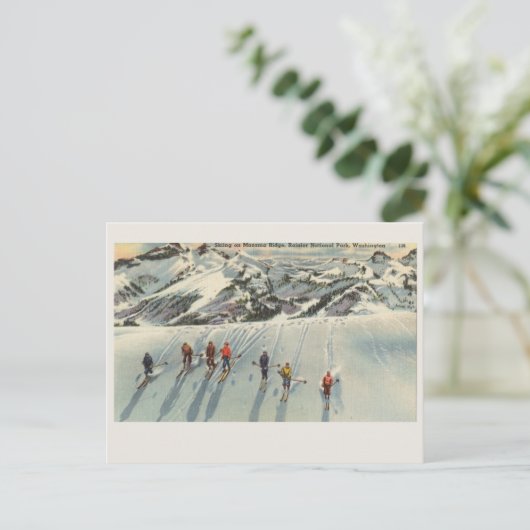 Nationalpark Rainier Skigebiet Mazama Ridge Postkarte (Stehend Vorderseite)