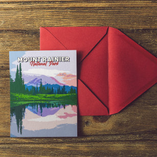 Nationalpark Rainier Vintag Postkarte