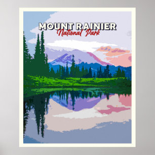 Nationalpark Rainier Vintage Poster