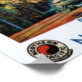 Nationalpark Rainier Vintager Zug Poster (Ecke)