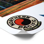 Nationalpark Rainier Vintager Zug Poster (Ecke)