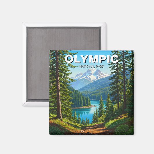 Nationalpark-Reise nach Washington Magnet (Vorderseite/Rückseite)