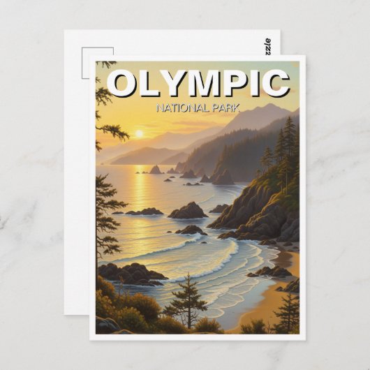 Nationalpark-Reise nach Washington Postkarte (Vorne/Hinten)