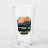 Nationalpark Retro-Emblem des Great Basin Glas (Vorderseite)