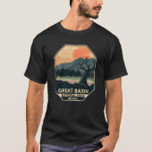 Nationalpark Retro-Emblem des Great Basin T-Shirt (Vorderseite)