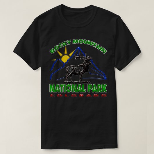 Nationalpark Rocky Mountains 1 T-Shirt (Design vorne)