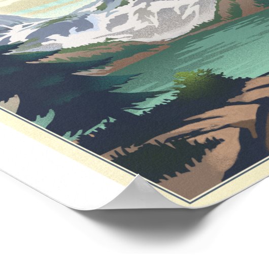 Nationalpark Rocky Mountains Poster (Ecke)