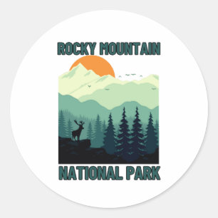 NATIONALPARK ROCKY MOUNTAY RUNDER AUFKLEBER