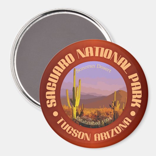 Nationalpark Saguaro (C) Magnet (Vorderseite/Rückseite)