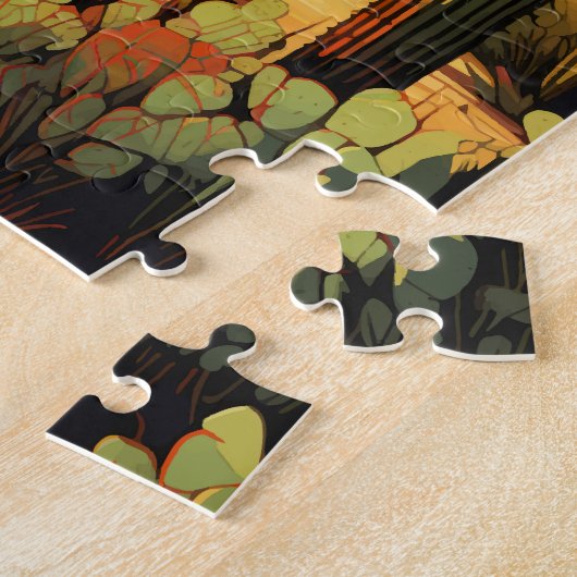 Nationalpark Saguaro Illustration Retro Puzzle (Seite)