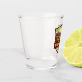 Nationalpark Saguaro Illustration Retro Schnapsglas (Links)