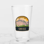 Nationalpark Schweiz Vintag Glas (Vorderseite)