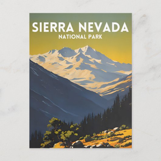 Nationalpark Sierra Nevada Postkarte (Vorderseite)