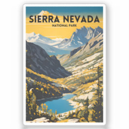Nationalpark Sierra Nevada Traditionelles Reisen Aufkleber