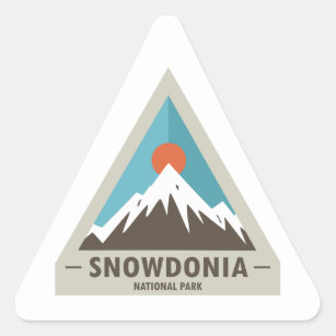 Nationalpark Snowdonia Dreieckiger Aufkleber