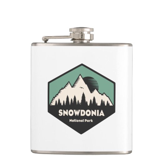 Nationalpark Snowdonia Flachmann (Vorderseite)
