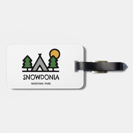 Nationalpark Snowdonia Gepäckanhänger (Rückseite horizontal)