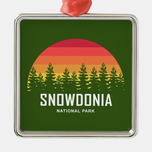 Nationalpark Snowdonia Ornament Aus Metall (Vorne)