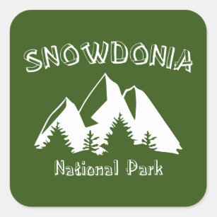 Nationalpark Snowdonia Quadratischer Aufkleber