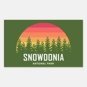 Nationalpark Snowdonia Rechteckiger Aufkleber