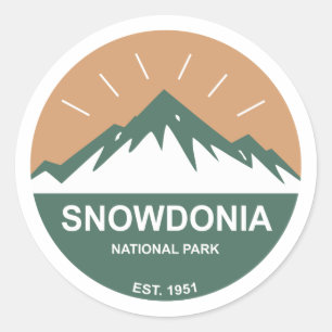 Nationalpark Snowdonia Runder Aufkleber