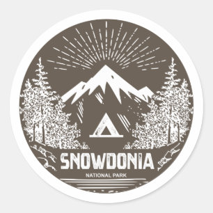 Nationalpark Snowdonia Runder Aufkleber