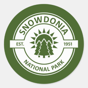 Nationalpark Snowdonia Runder Aufkleber