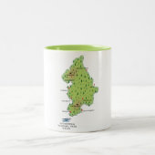 Nationalpark Snowdonia, Wales-Karte Zweifarbige Tasse (Mittel)