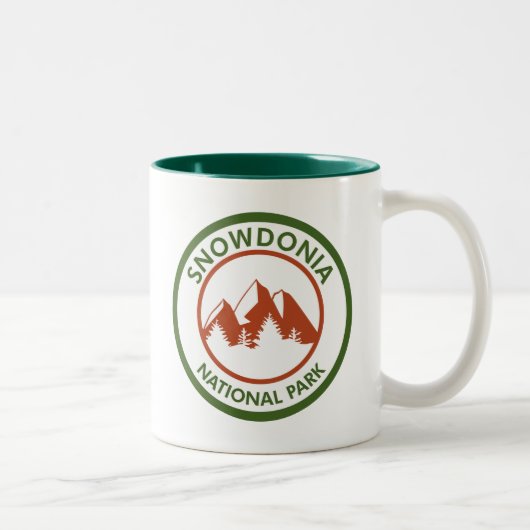 Nationalpark Snowdonia Zweifarbige Tasse (Rechts)