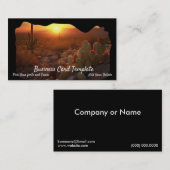 Nationalpark Southwestern Sunset Saguaro Visitenkarte (Vorne/Hinten)