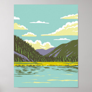 Nationalpark Stelvio - Italien Art Deco Poster