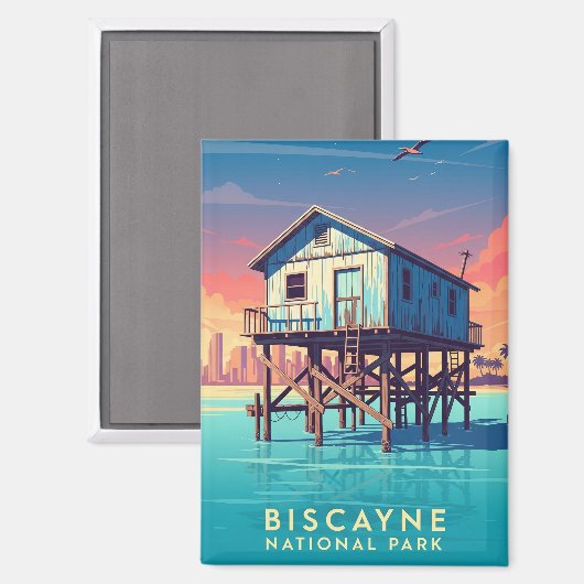 Nationalpark Stiltsville in Biscayne Magnet (Vorderseite/Rückseite)