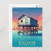 Nationalpark Stiltsville in Biscayne Postkarte (Vorne/Hinten)