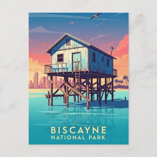 Nationalpark Stiltsville in Biscayne Postkarte (Vorderseite)