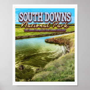 NATIONALPARK SÜDOWNS - OSTSUSSEX ENGLAND POSTER