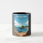 Nationalpark Tayrona Serenity - Coastal Beauty Tr Zweifarbige Tasse (Mittel)